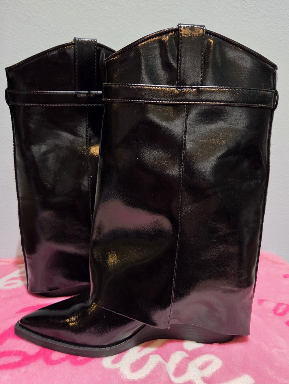 Madden Girl Women's Joe Cuffed Wedge Western Dress Boot, Size 7M - Picture 3 of 12